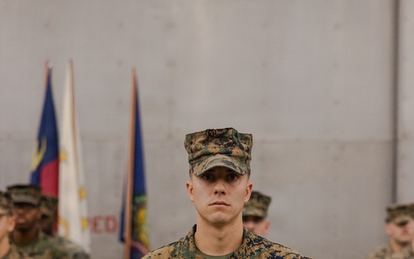 HMLA-167 change of command ceremony