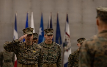 HMLA-167 change of command ceremony