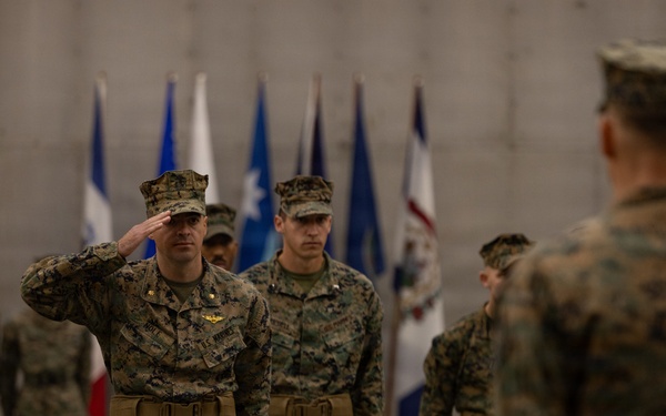 HMLA-167 change of command ceremony