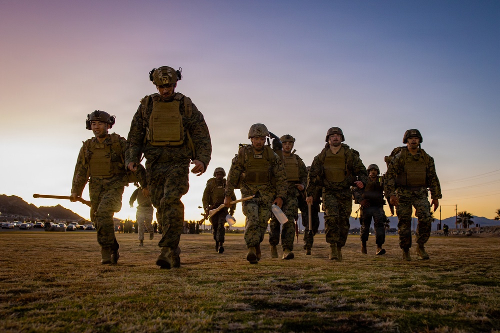 Marine Corps Martial Arts Instructor Course 9-26 conducts physical training