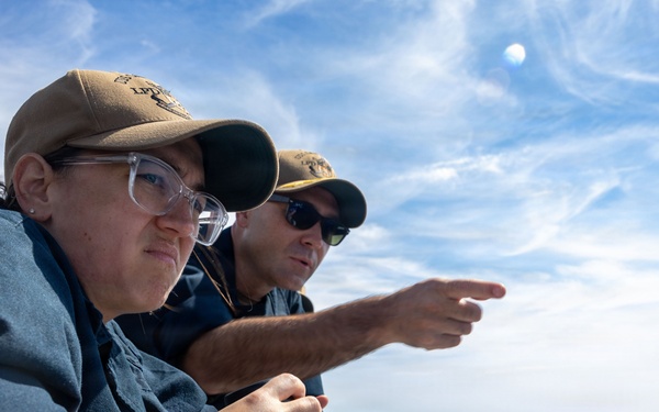 USS San Antonio Conducts a Replenishment-At-Sea