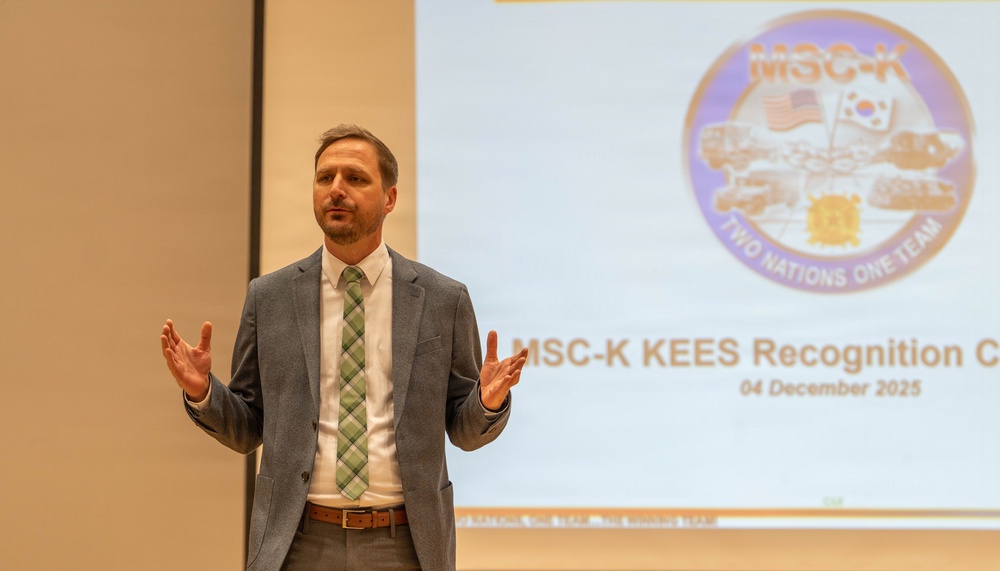 Members of the MSC-K were recognized for their exceptional service and invaluable support during the Task Force Korea Enduring Equipment Set (KEES) redistribution mission on Dec. 4.