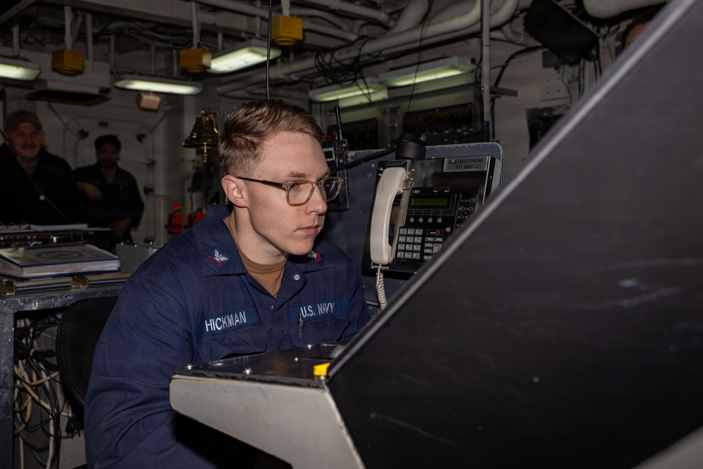 USS San Antonio Conducts a Replenishment-At-Sea