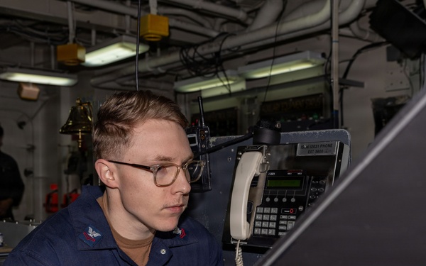 USS San Antonio Conducts a Replenishment-At-Sea