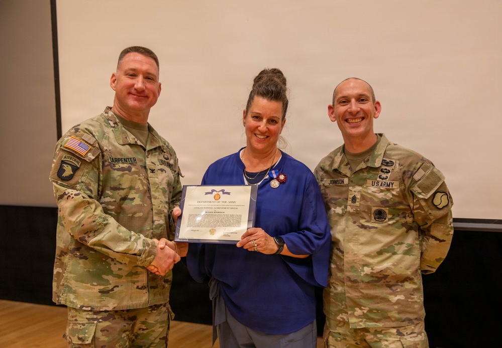 Members of the MSC-K were recognized for their exceptional service and invaluable support during the Task Force Korea Enduring Equipment Set (KEES) redistribution mission on Dec. 4.