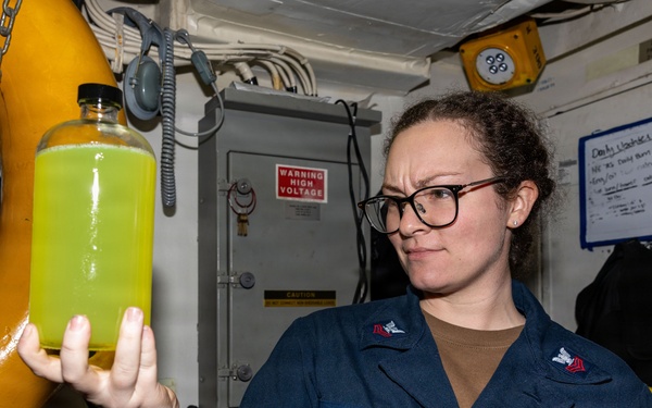 USS San Antonio Conducts a Replenishment-At-Sea