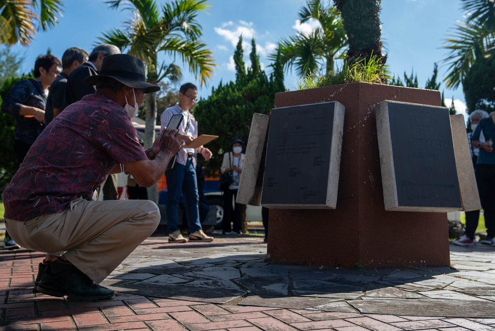 Okinawa City Landowners Association members visit Kadena