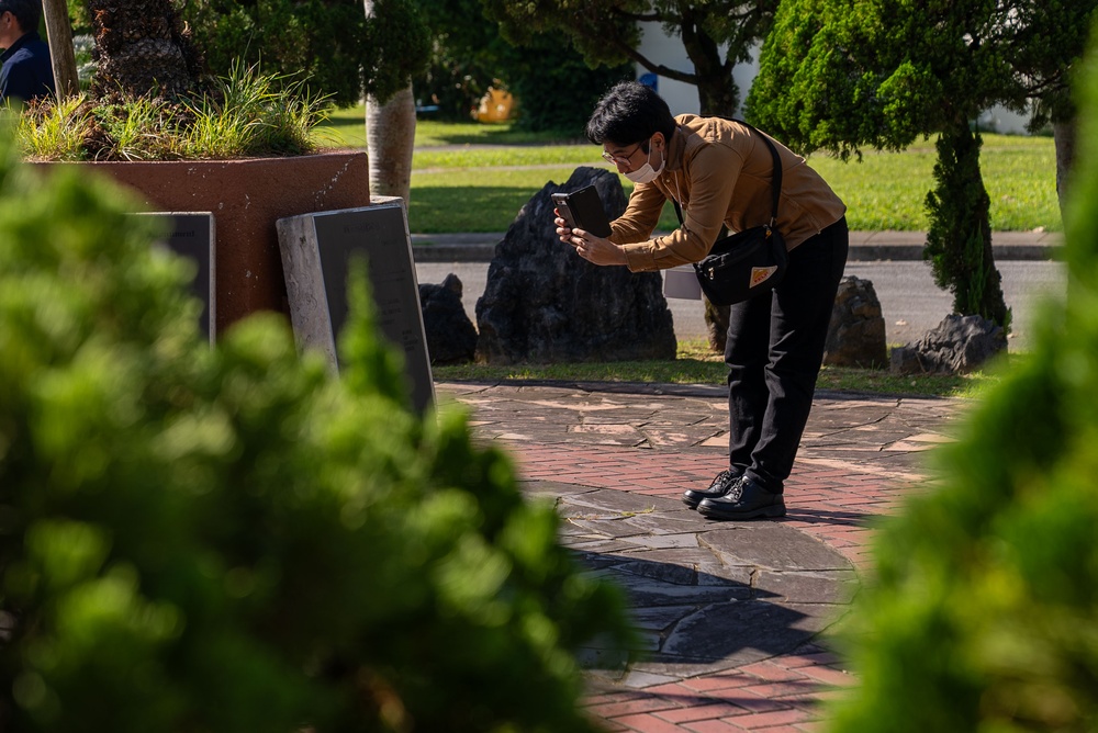 Okinawa City Landowners Association members visit Kadena