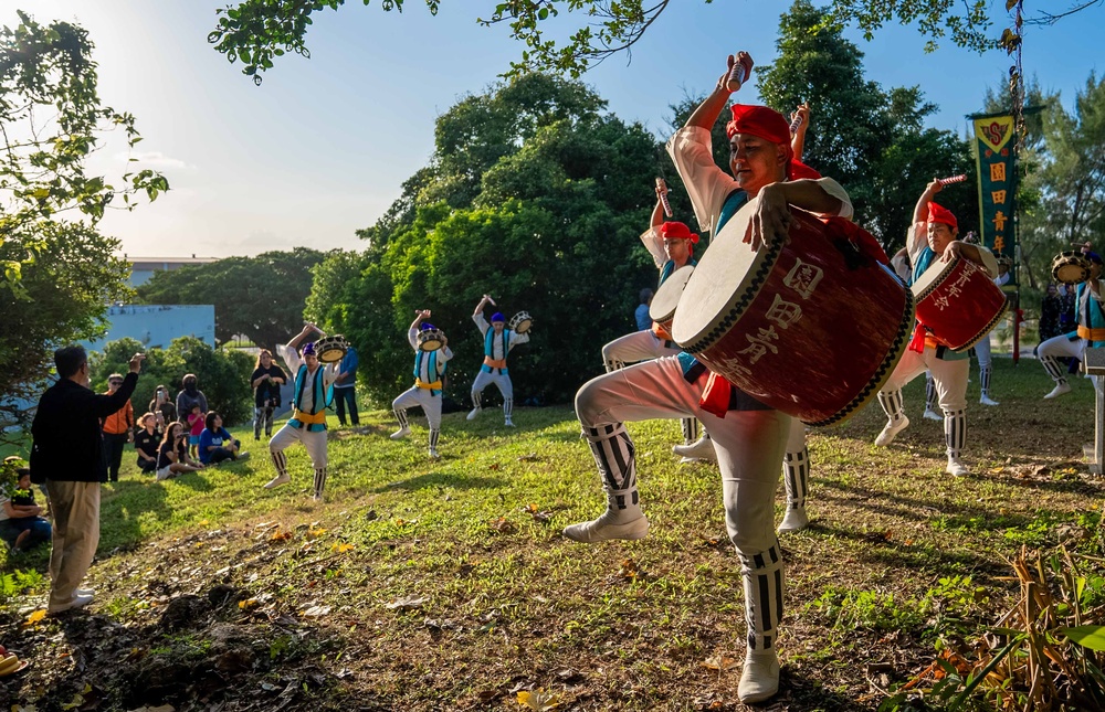 Okinawans celebrate Kikushu at Kadena