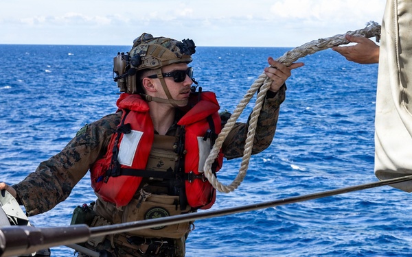 USS San Antonio Conducts Fast Rope Training Evolution