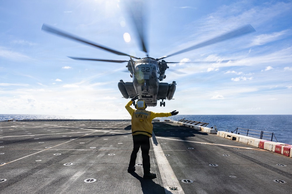 USS San Antonio Conducts Fast Rope Training Evolution