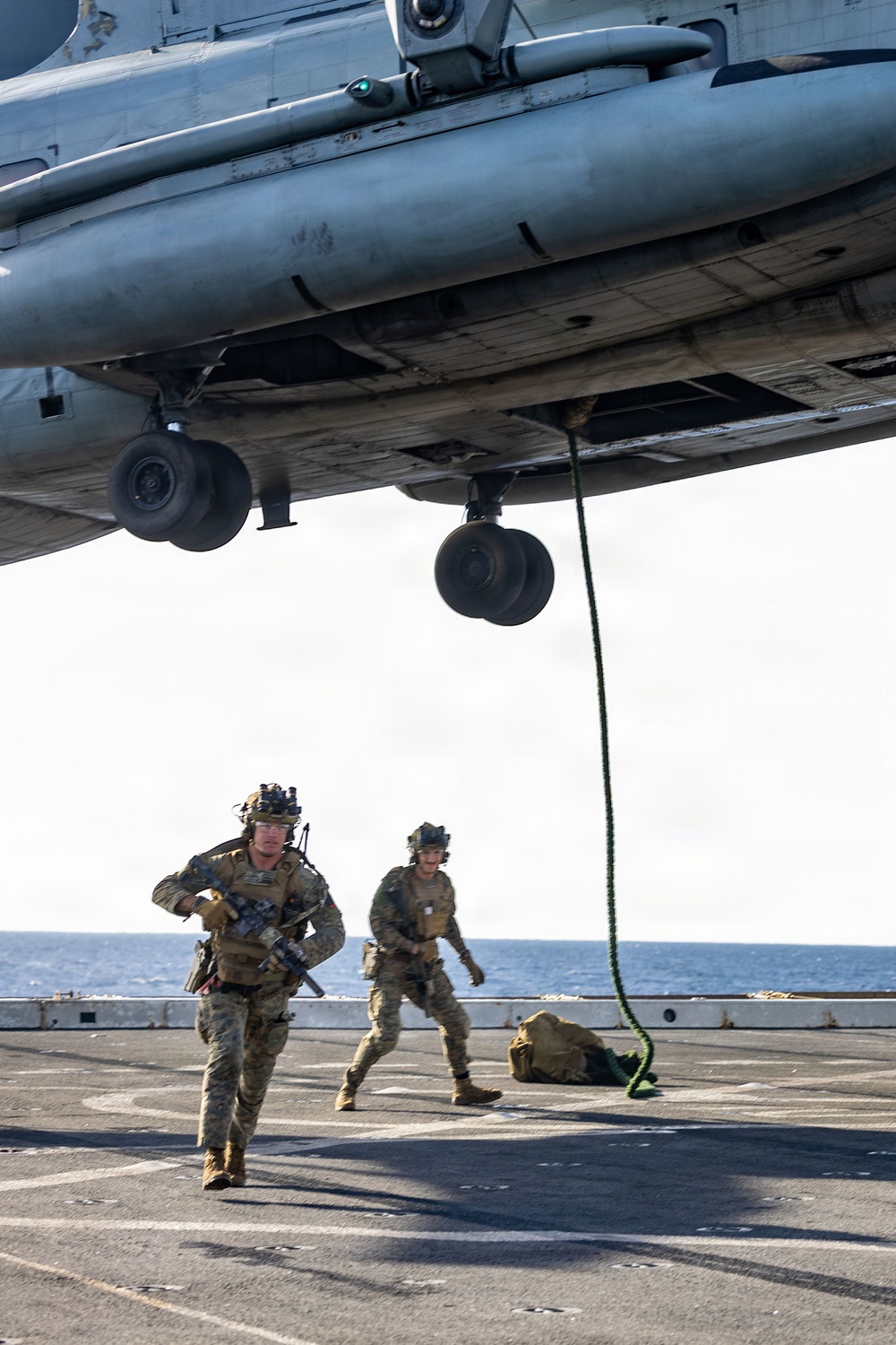 USS San Antonio Conducts Fast Rope Training Evolution