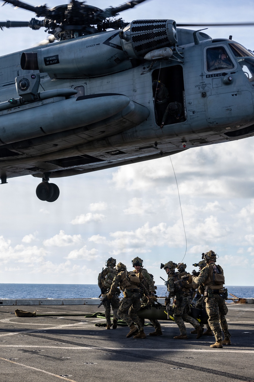 USS San Antonio Conducts Fast Rope Training Evolution