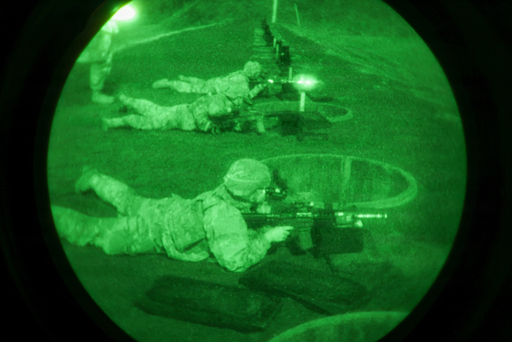 555th Engineering Brigade Night fire familiarization