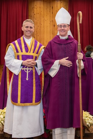 Father Michael Klos provides special words for Korean War KIA Pfc. Charles Dickman in Cashton, Wis., Service, Part I