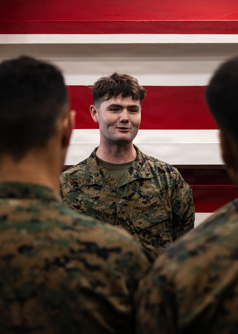 11th MEU Marine promotes to Lance Corporal aboard USS Portland
