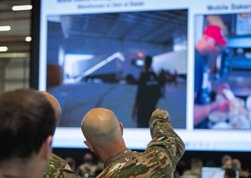 Humanitarian aid operations inside the Civil-Military Coordination Center