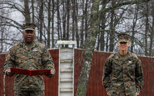 Two U.S. Navy Sailors awarded Fleet Marine Force pin and two Marines promote to Corporal while deployed
