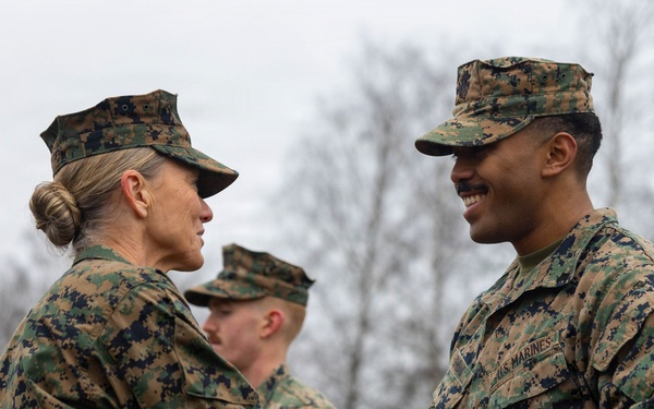 Two U.S. Navy Sailors awarded Fleet Marine Force pin and two Marines promote to Corporal while deployed