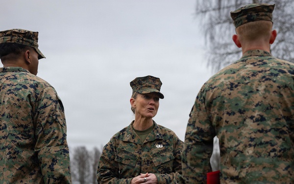 Two U.S. Navy Sailors awarded Fleet Marine Force pin and two Marines promote to Corporal while deployed