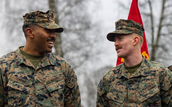 Two U.S. Navy Sailors awarded Fleet Marine Force pin and two Marines promote to Corporal while deployed