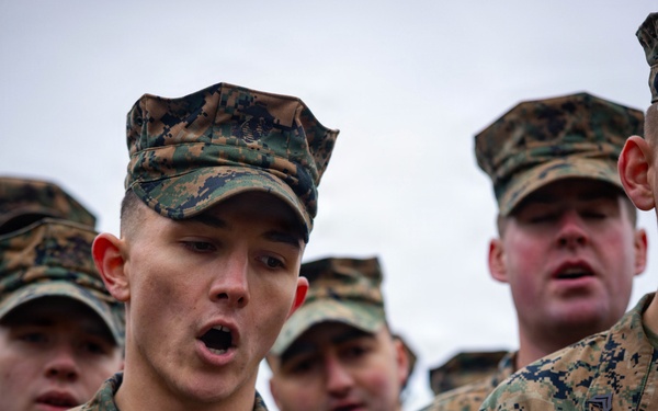 Two U.S. Navy Sailors awarded Fleet Marine Force pin and two Marines promote to Corporal while deployed