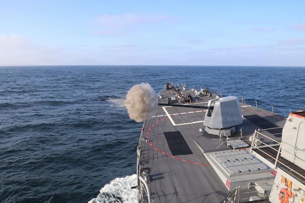 USS Paul Ignatius (DDG 117) Conducts a Naval Surface Firing Support Exercise