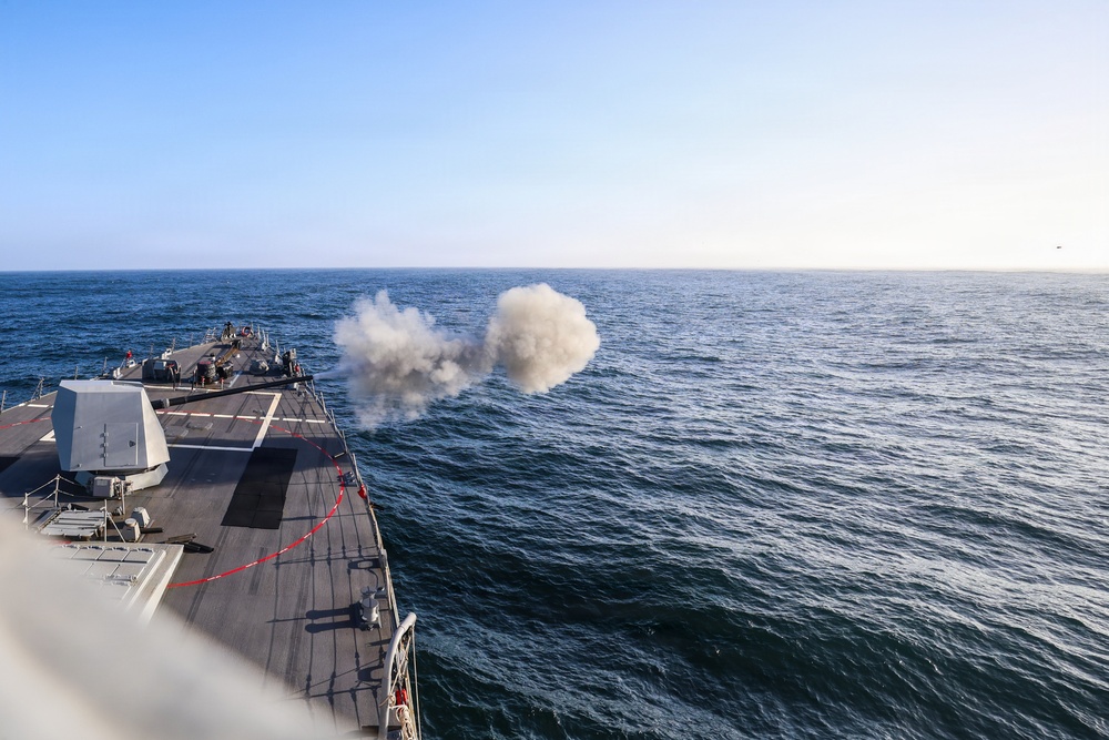 USS Paul Ignatius (DDG 117) Conducts a Naval Surface Firing Support Exercise