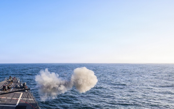USS Paul Ignatius (DDG 117) Conducts a Naval Surface Firing Support Exercise