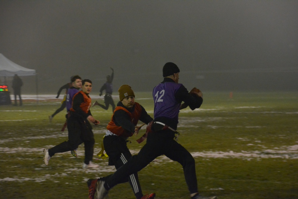 Flagging someone down