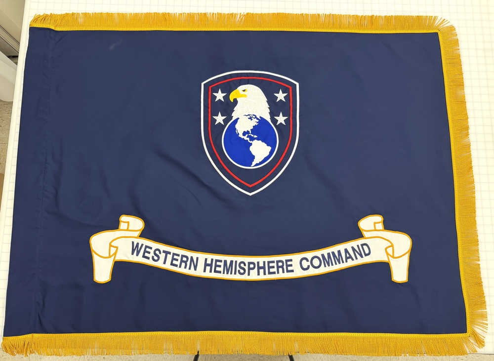 Two embroiders, two weeks, a history-making flag for the Army’s new Western Hemisphere Command