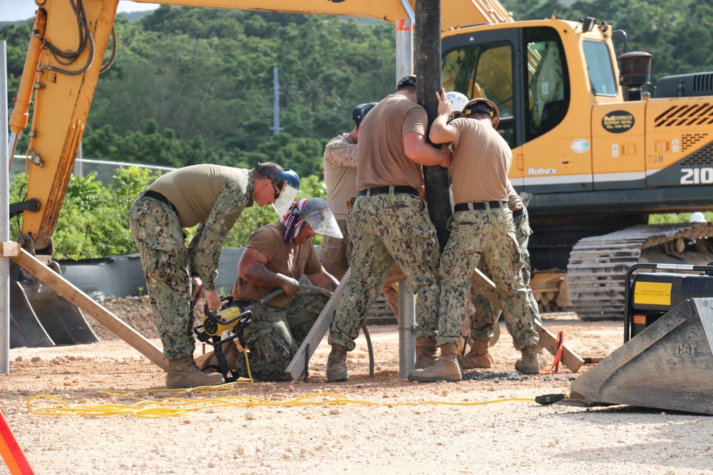 NMCB 133 Construct Security Fence