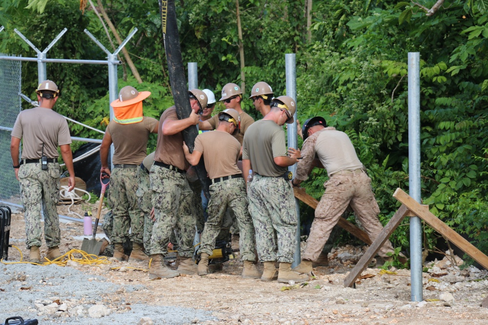 NMCB 133 Construct Security Fence