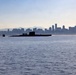 The former USS Sam Rayburn (SSBN 635), now MTS Rayburn, departs Seattle for the final time.