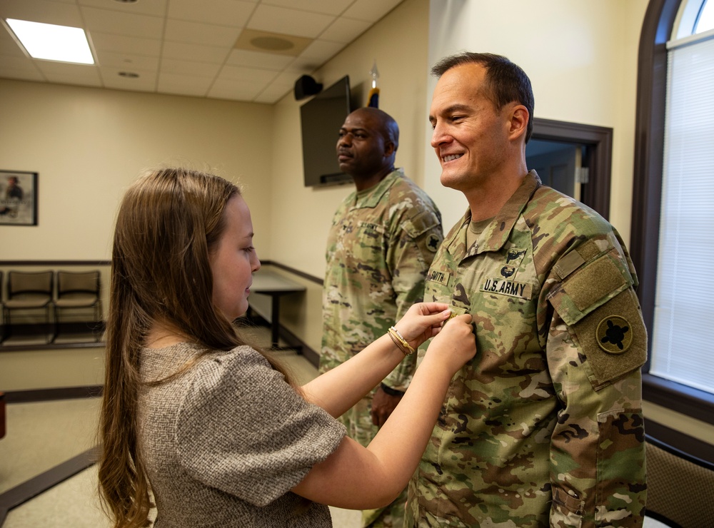 184th Sustainment Command Promotion Ceremony of Maj. Jack Smith