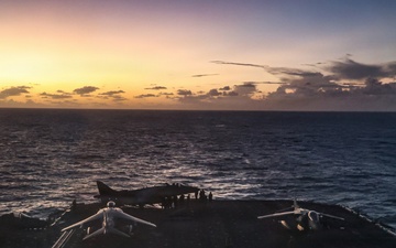 22nd MEU(SOC) | Harriers Aboard USS Iwo Jima During Deployment