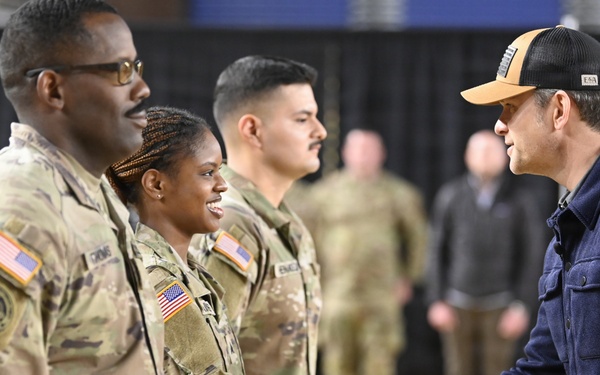 Secretary Hegseth Serves Thanksgiving Meal to JTF-DC Service Members