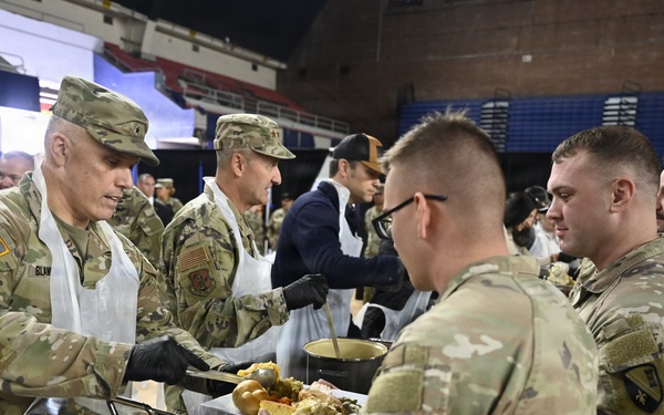 Secretary Hegseth Serves Thanksgiving Meal to JTF-DC Service Members
