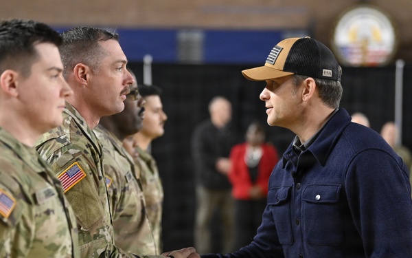 Secretary Hegseth Serves Thanksgiving Meal to JTF-DC Service Members