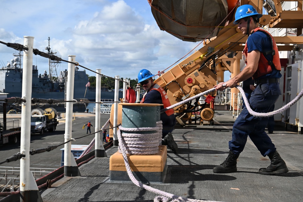 USCGC Polar Star conducts toxic gas drill, moors at Pearl Harbor, Hawaii