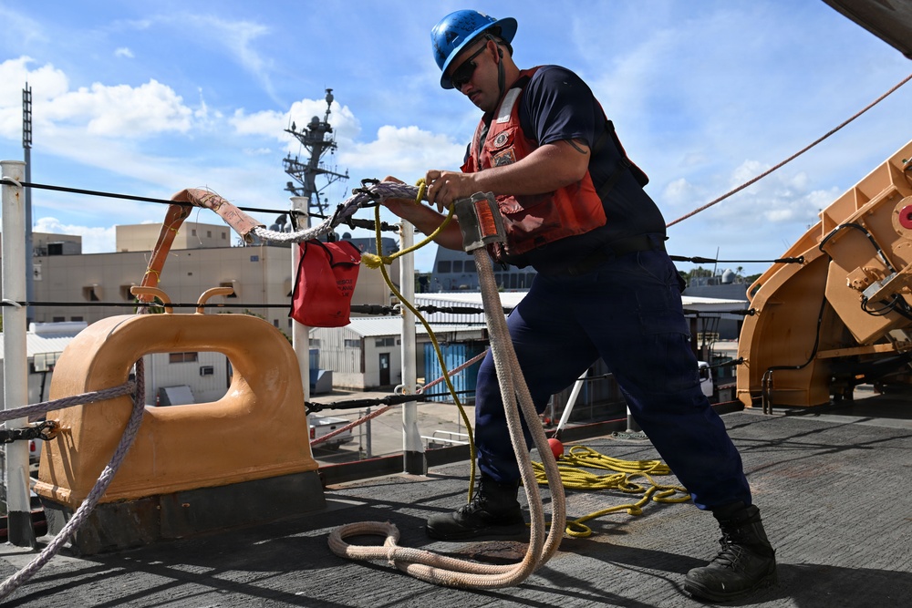USCGC Polar Star conducts toxic gas drill, moors at Pearl Harbor, Hawaii