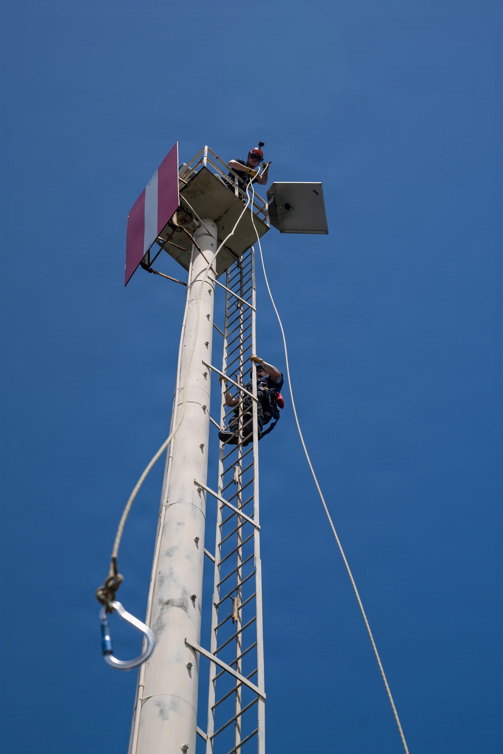 U.S. Coast Guard Aids to Navigation Team Honolulu conducts maintenance on Big Island