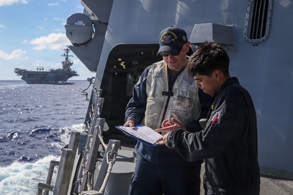 Frank E. Petersen Jr. conducts replenishment-at-sea