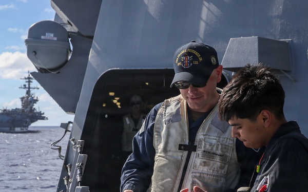 Frank E. Petersen Jr. conducts replenishment-at-sea