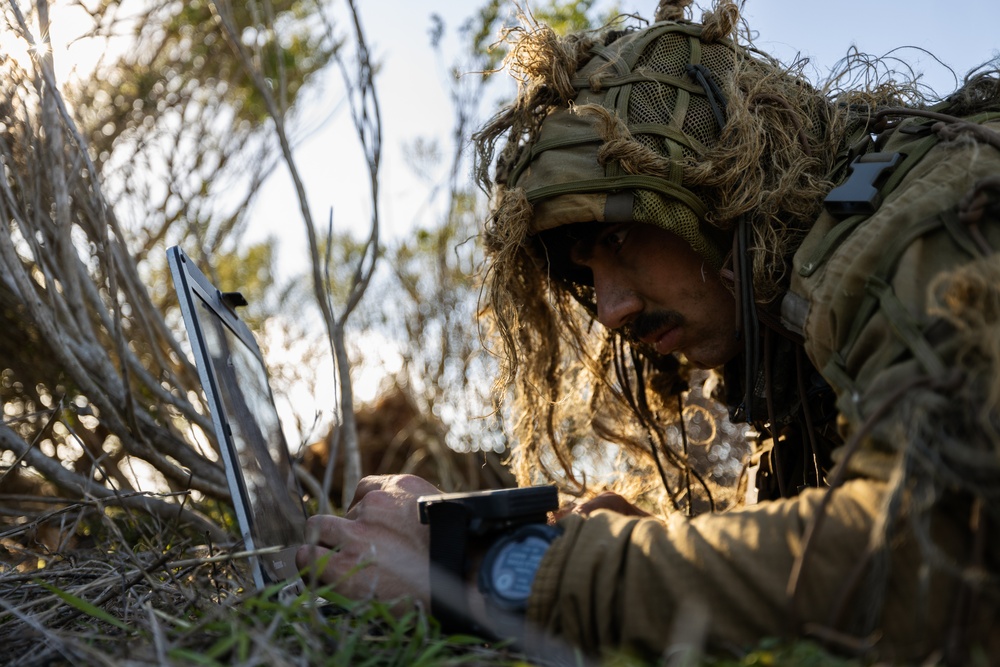 U.S. Marines with 1st Recon Bn. conduct reconnaissance, surveillance during Steel Knight 25