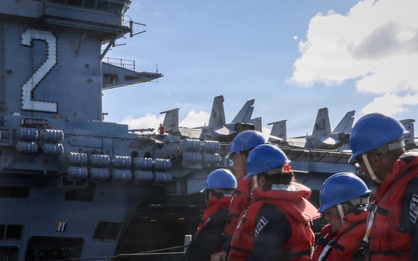 Frank E. Petersen Jr. conducts replenishment-at-sea