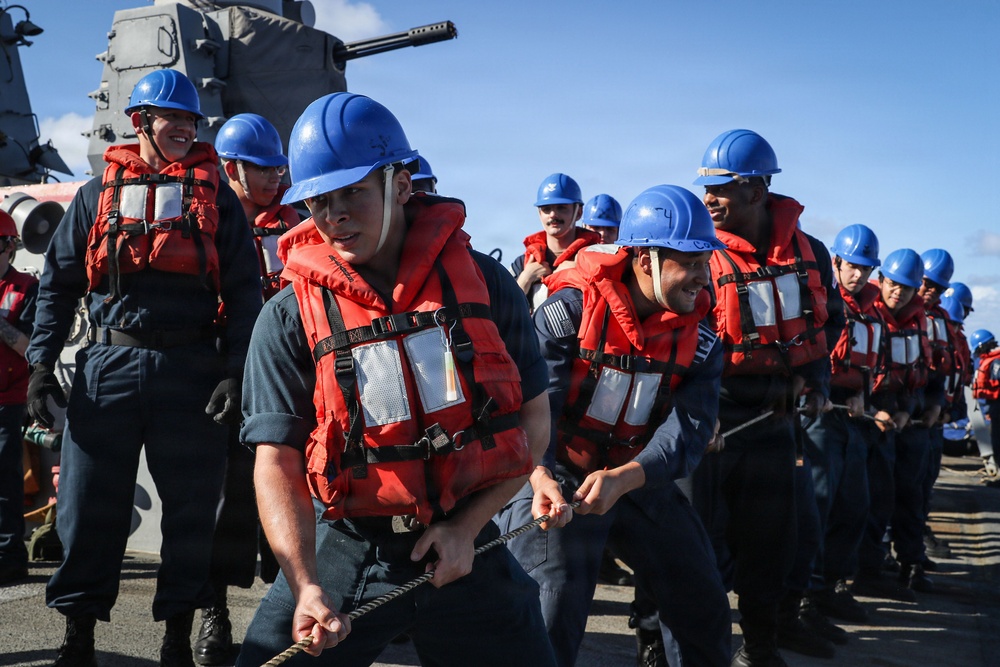 Frank E. Petersen Jr. conducts replenishment-at-sea