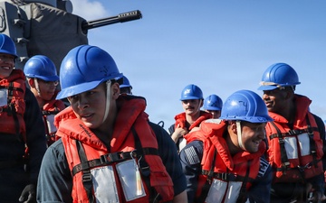 Frank E. Petersen Jr. conducts replenishment-at-sea