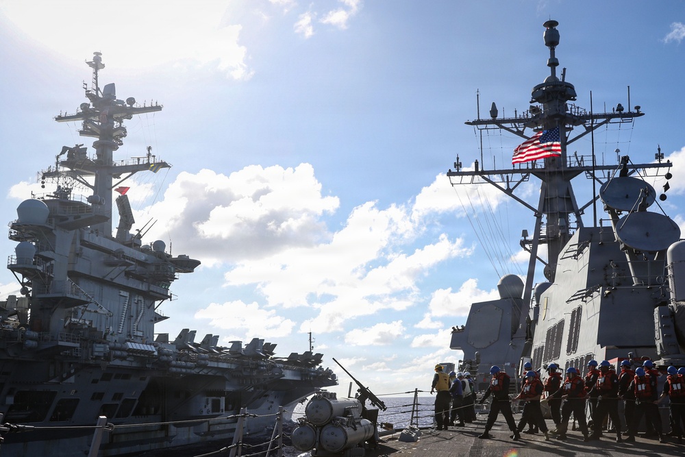 Frank E. Petersen Jr. conducts replenishment-at-sea