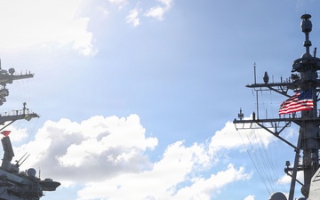 Frank E. Petersen Jr. conducts replenishment-at-sea